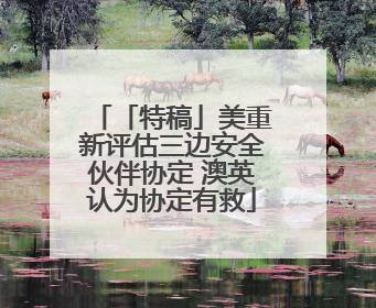 「特稿」美重新评估三边安全伙伴协定 澳英认为协定有救