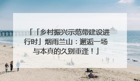 「乡村振兴示范带建设进行时」烟雨兰山：邂逅一场与本真的久别重逢！