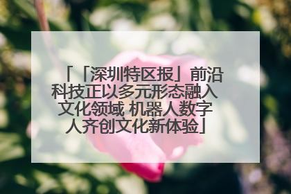 「深圳特区报」前沿科技正以多元形态融入文化领域 机器人数字人齐创文化新体验