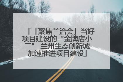 「聚焦兰洽会」当好项目建设的“金牌店小二” 兰州生态创新城加速推进项目建设