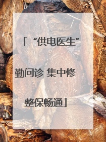 “供电医生”勤问诊 集中修整保畅通