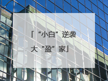 “小白”逆袭大“盈”家