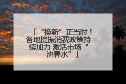 “换新”正当时！各地提振消费政策持续加力 激活市场“一池春水”