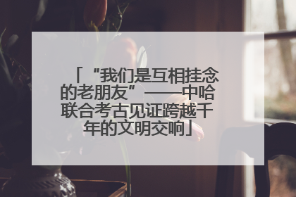 “我们是互相挂念的老朋友”——中哈联合考古见证跨越千年的文明交响