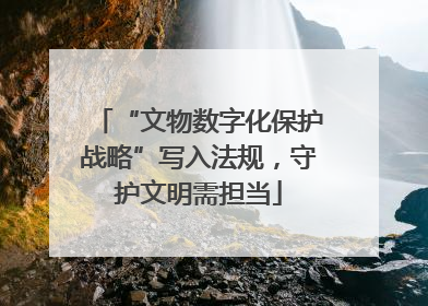 “文物数字化保护战略”写入法规，守护文明需担当