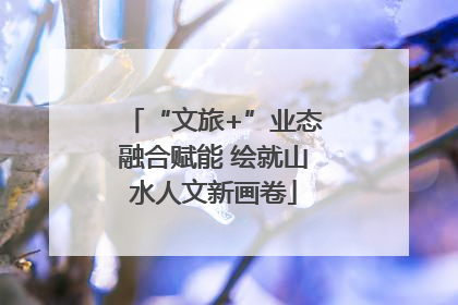 “文旅+”业态融合赋能 绘就山水人文新画卷