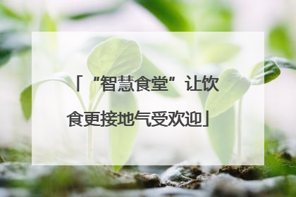 “智慧食堂”让饮食更接地气受欢迎