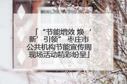 “节能增效 焕‘新’引领” 枣庄市公共机构节能宣传周现场活动精彩纷呈