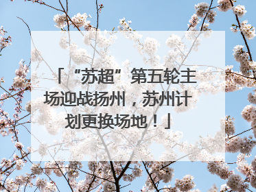 “苏超”第五轮主场迎战扬州，苏州计划更换场地！