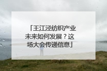 王江泾纺织产业未来如何发展？这场大会传递信息