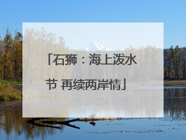 石狮：海上泼水节 再续两岸情