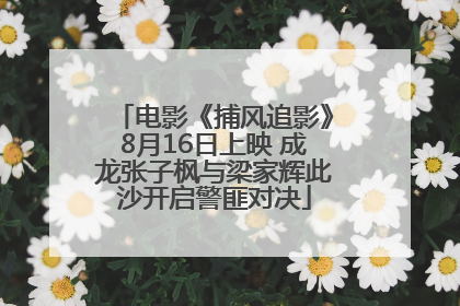 电影《捕风追影》8月16日上映 成龙张子枫与梁家辉此沙开启警匪对决