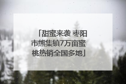 甜蜜来袭 枣阳市熊集镇7万亩蜜桃热销全国多地