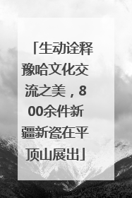 生动诠释豫哈文化交流之美，800余件新疆新瓷在平顶山展出