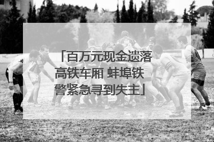 百万元现金遗落高铁车厢 蚌埠铁警紧急寻到失主