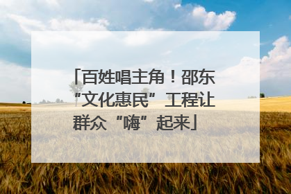 百姓唱主角！邵东“文化惠民”工程让群众“嗨”起来