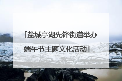 盐城亭湖先锋街道举办端午节主题文化活动
