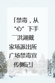禁毒，从“心”下手――洪湖戴家场派出所广场禁毒宣传侧记