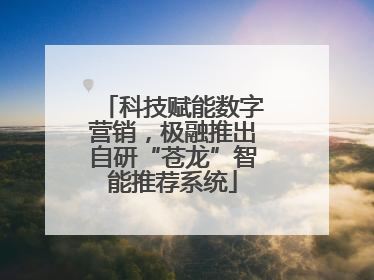 科技赋能数字营销，极融推出自研“苍龙”智能推荐系统