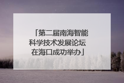 第二届南海智能科学技术发展论坛在海口成功举办