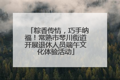 粽香传情，巧手纳福！常熟市琴川街道开展退休人员端午文化体验活动