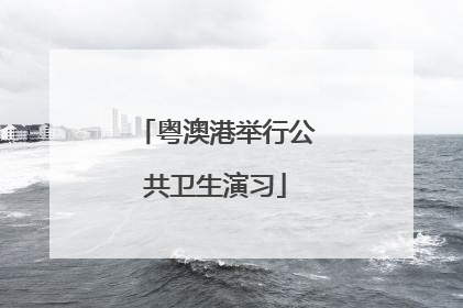 粤澳港举行公共卫生演习