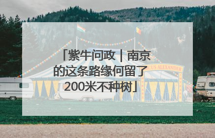 紫牛问政｜南京的这条路缘何留了200米不种树