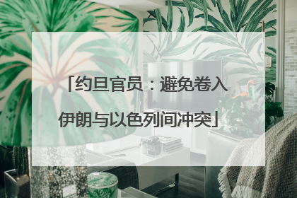 约旦官员：避免卷入伊朗与以色列间冲突
