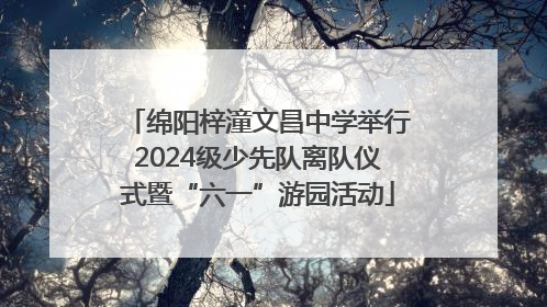 绵阳梓潼文昌中学举行2024级少先队离队仪式暨“六一”游园活动