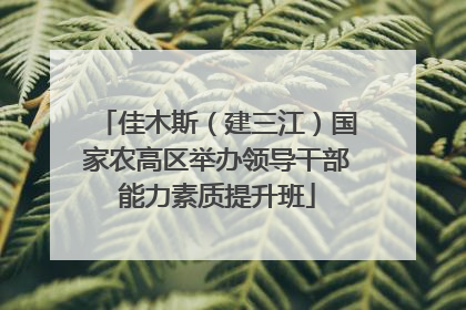 佳木斯（建三江）国家农高区举办领导干部能力素质提升班
