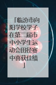 临汾市向阳学校学子在第二届市中小学生运动会田径赛中喜获佳绩
