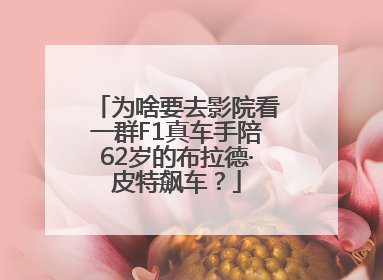 为啥要去影院看一群F1真车手陪62岁的布拉德·皮特飙车？