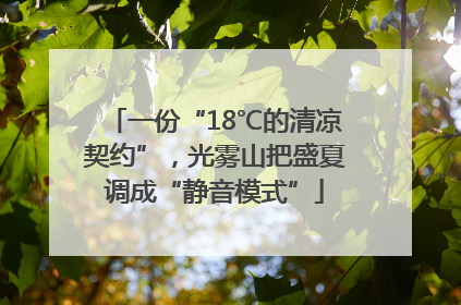 一份“18℃的清凉契约”，光雾山把盛夏调成“静音模式”