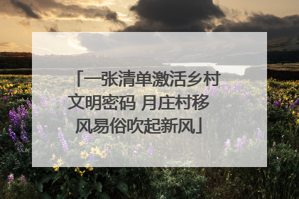 一张清单激活乡村文明密码 月庄村移风易俗吹起新风