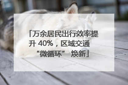 万余居民出行效率提升 40%，区域交通 “微循环” 焕新