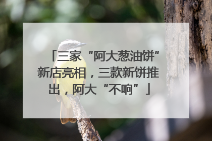 三家“阿大葱油饼”新店亮相，三款新饼推出，阿大“不响”