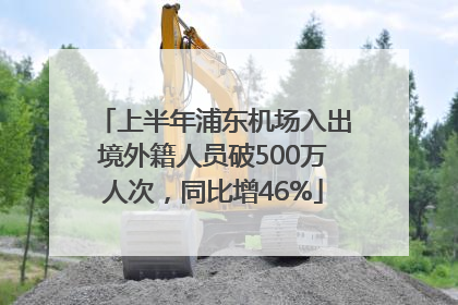 上半年浦东机场入出境外籍人员破500万人次，同比增46%
