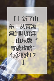 上新了山东｜从黄渤海到印度洋，山东版“零碳攻略”有多能打？