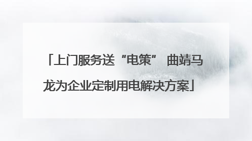 上门服务送“电策” 曲靖马龙为企业定制用电解决方案