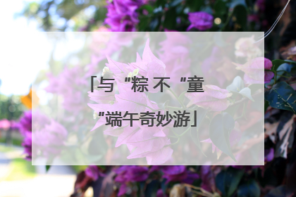 与“粽 不“童“端午奇妙游