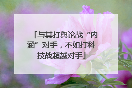 与其打舆论战“内涵”对手，不如打科技战超越对手