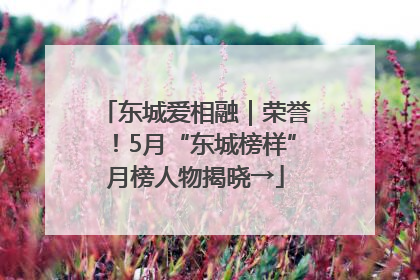 东城爱相融｜荣誉！5月“东城榜样”月榜人物揭晓→