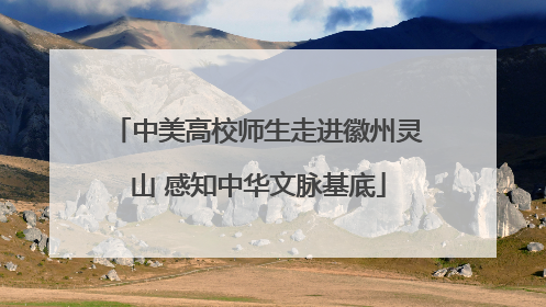 中美高校师生走进徽州灵山 感知中华文脉基底