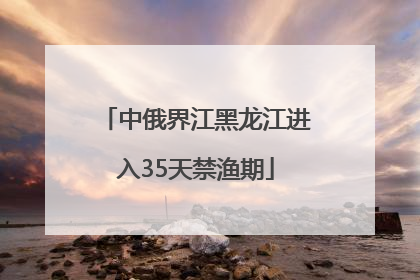 中俄界江黑龙江进入35天禁渔期
