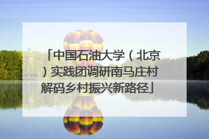 中国石油大学（北京）实践团调研南马庄村解码乡村振兴新路径