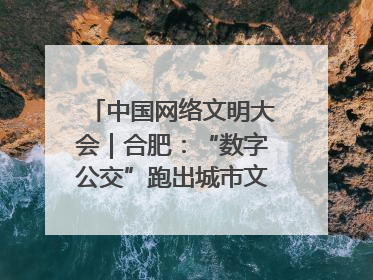 中国网络文明大会｜合肥：“数字公交”跑出城市文明新速度