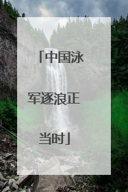 中国泳军逐浪正当时