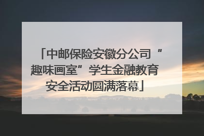 中邮保险安徽分公司“趣味画室”学生金融教育安全活动圆满落幕