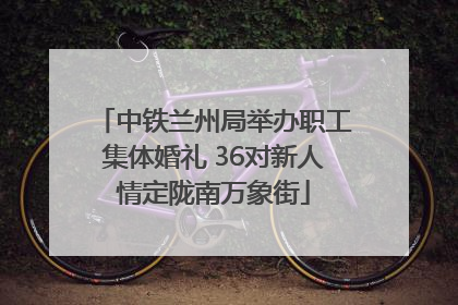 中铁兰州局举办职工集体婚礼 36对新人情定陇南万象街