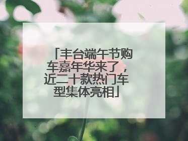 丰台端午节购车嘉年华来了，近二十款热门车型集体亮相